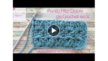 Punto Alto Doble de Crochet en V